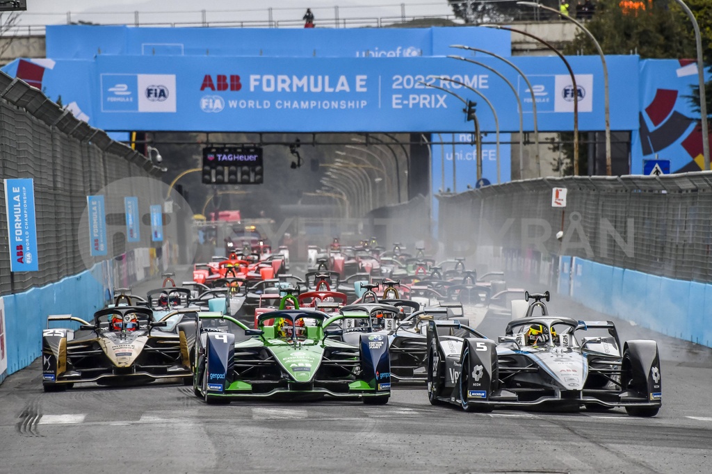 Start race 1, during the 2022 Rome City ePrix, 3rd meeting of the 2021 ...