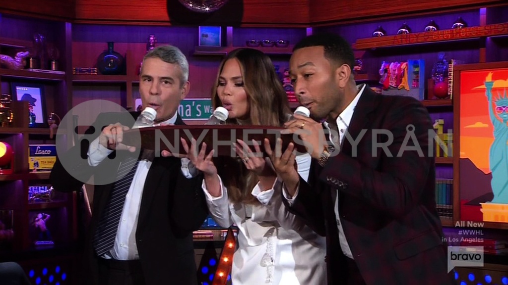 Chrissy Teigen, John Legend, Andy Cohen