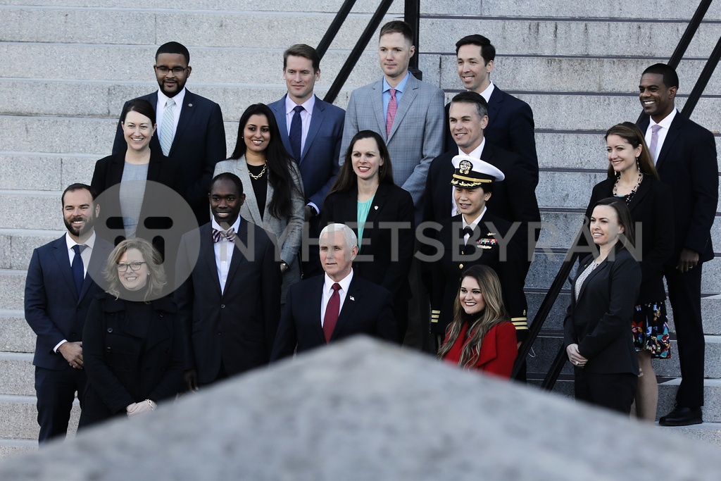 Mike Pence greets White House staffers Washington