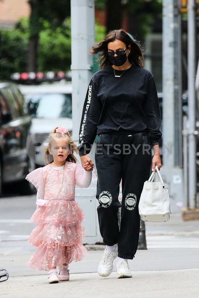 Irina Shayk and her daughter Lea Cooper seen holding hands while out ...