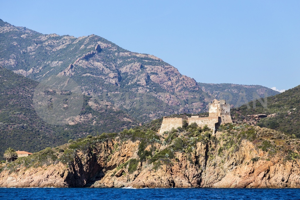 France corse du sud gulf girolata unesco girolata on municipality osani ...