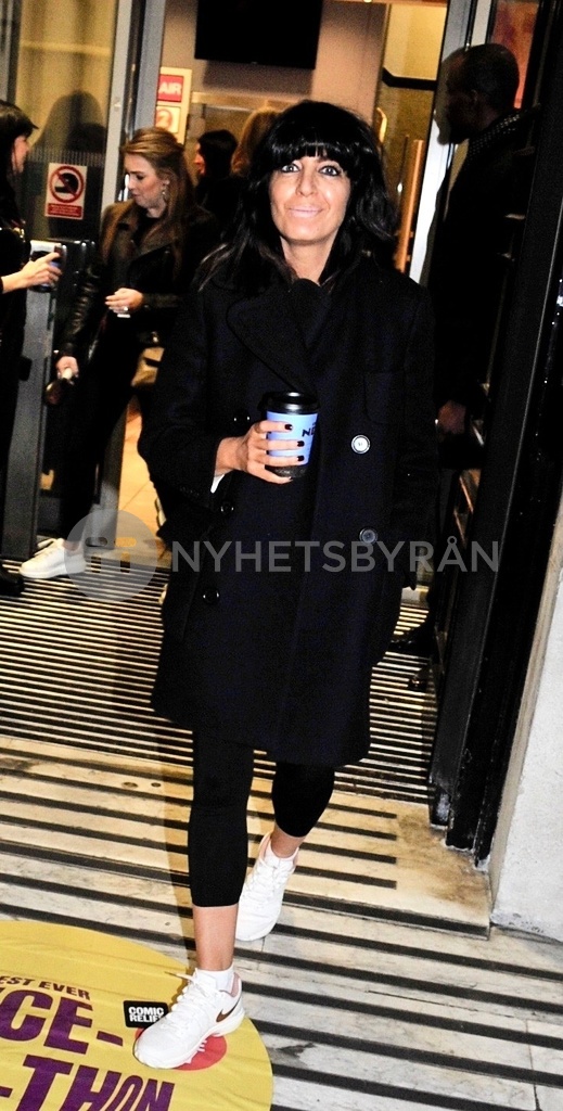 Tess Daly and Claudia Winkleman leaving Wogan House in London