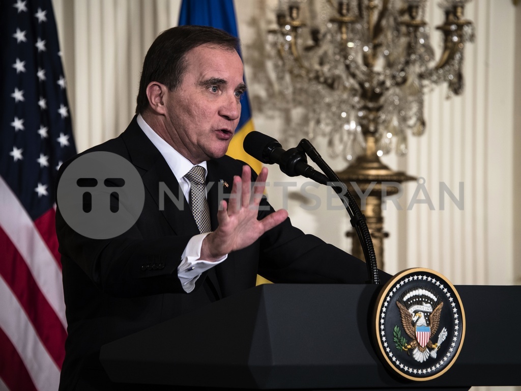 Stefan Lofven visits Donald Trump in the White House